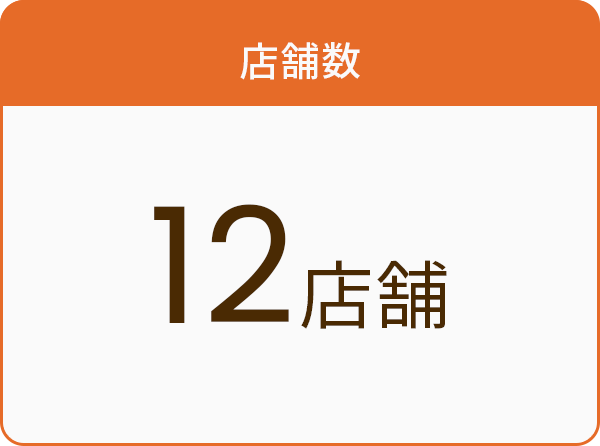 店舗数12店舗