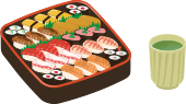 寿司とお茶